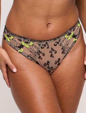 TANGA PRIMADONNA MANALI COLOR NEGRO Y NEON