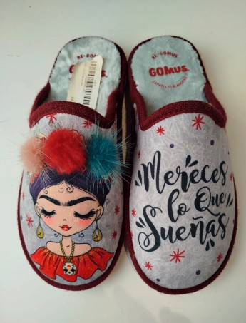 ZAPATILLAS MUJER GOMUS FRIDA KALÓ GRANATE