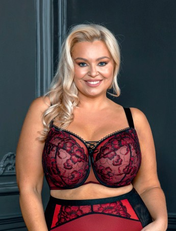 SUJETADOR KRISLINE CABARET BLACK/RED