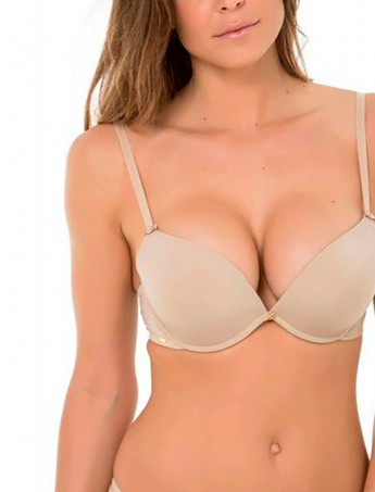 SUJETADOR SELMARK PREFORMADO PUSH UP SIN TIRANTES PIEL