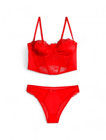 CONJUNTO CORSELET ADMAS LOVE STORIES ROJO