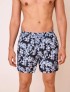 BAÑADOR HOMBRE PROMISE NEGRO CON FLORES AZULES