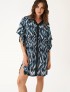 CAFTAN PROMISE GEOMETRICO AZUL