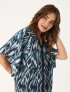 CAFTAN PROMISE GEOMETRICO AZUL