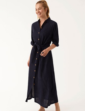 VESTIDO CAMISERO PROMISE MARINO