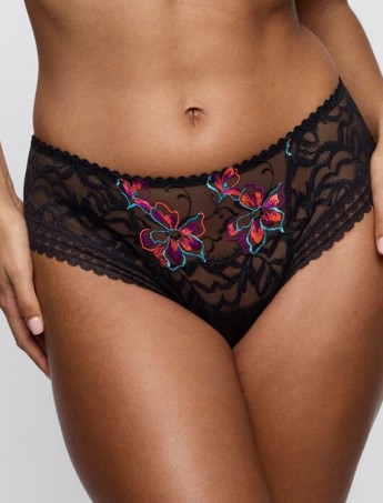 Tanga Primadonna Miyara Floral BLACK